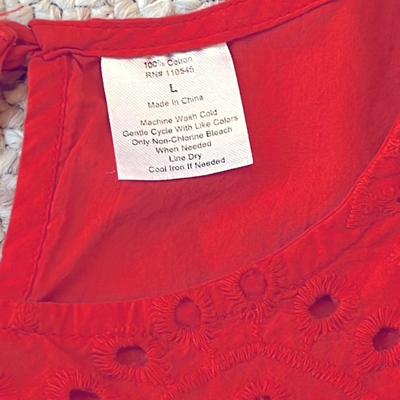 Boho babydoll bell-sleeved blouse M-L - Picture 5 of 9